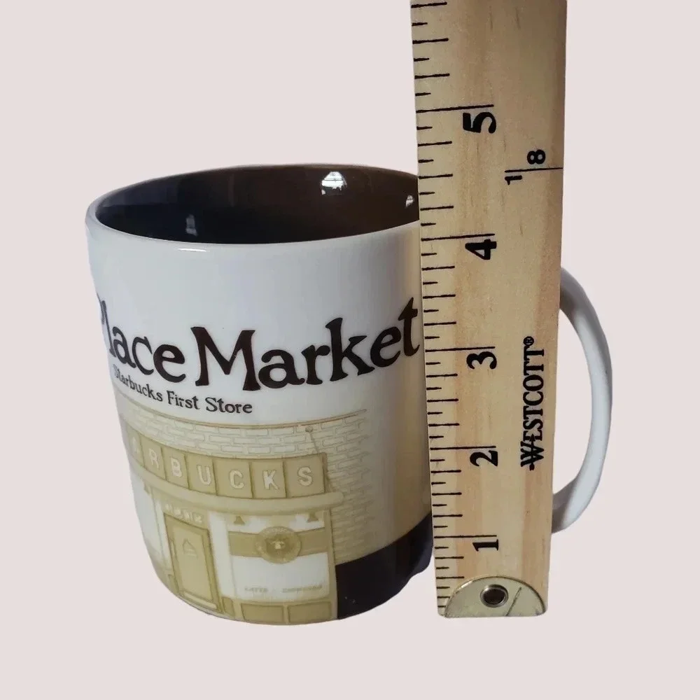-Starbucks coffee mug  pike place market first store collectors 16 oz